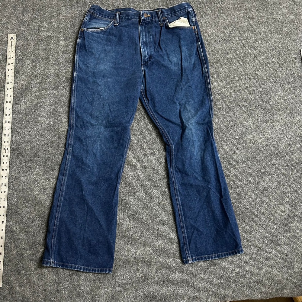 Wrangler Jeans Mens Size 36x30 Blue Regular Fit Straight Leg Denim